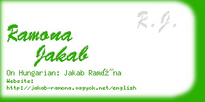 ramona jakab business card